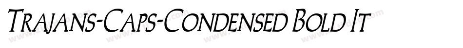 Trajans-Caps-Condensed Bold Italic字体转换